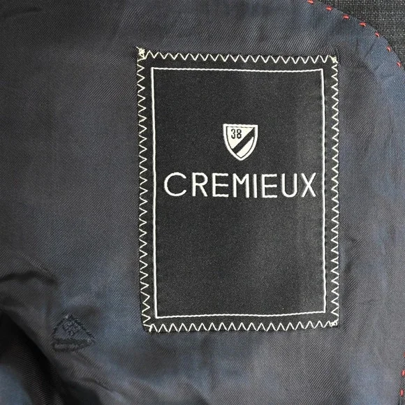 Daniel Cremieux 44L 36x30 Blue Check 100% Wool Nantes Mens Jacket Pants Suit